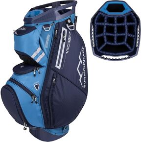 Sun Mountain C-130 14 Way Golf Bag with Full-Length Dividers and 11 Pockets for Ultimate Convenience - Lightweight Golf Cart Bag with Cart Strap Pass-Through Ideal for Golf Carts - Cavalry Navy