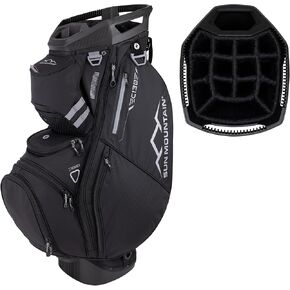 Sun Mountain C-130 14 Way Golf Bag with Full-Length Dividers and 11 Pockets for Ultimate Convenience - Lightweight Golf Cart Bag with Cart Strap Pass-Through Ideal for Golf Carts - Black
