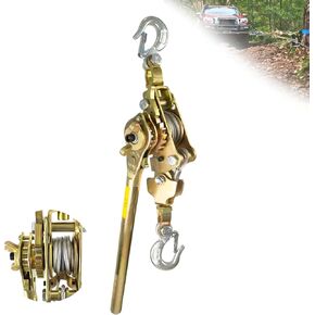 4400 رطل يأتي على طول كابل ونش ساحب 2 طن يأتي على طول ونش مع خطافين كابل يدوي سقاطة ساحبة بطول 4.1 قدم فعال ساحب يدوي عالي التحمل لرفع سحب مستودع بناء المرائب in Kuwait