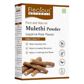 Mulethi Powder for Face, Hair, Eating, Yashtimadhu Powder, Liquorice (Licorice) Powder for Skin Edible Hair and Skin Care Natural, Preservative-Free 200gm