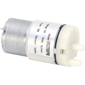Walfront 3Pcs DC 6V Micro Diaphragm Pump 3L/min Miniature Water Air Vacuum Motor pressure Switch for Fish 3W, Diaphragm Pump