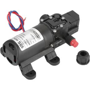 12 Volt Diaphragm Pump 70W Self Priming Pump 12V DC Fresh Water Pump Water Pressure Switch,4-6L/Min Water High Pressure Diaphragm for RV Camper Marine Boat Lawn