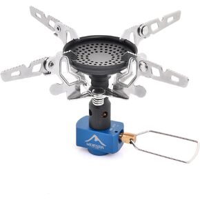 Widesea Camping Burner Stove 3300W Outdoor Gas Stove Small Backpacking Stoves Portable Bottletop Backpacking Stove Portable Tourist Survival Bushcraft Kitchen