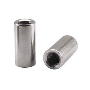 (30 Pieces) M4 6x12mm Round Connector Nuts 304 Stainless Steel Sleeve Nuts Long Rod Coupling Nut
