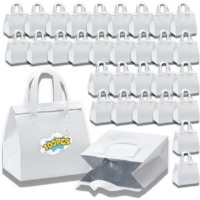 100 Pcs Insulated Take Away Bags, Disposable Lunch Bags For Food Takeaways, Coffee, Milk Tea, Seafood, Pizza, For Restaurants And Grocery Shops 9.5 x 6 x 10 In (white)