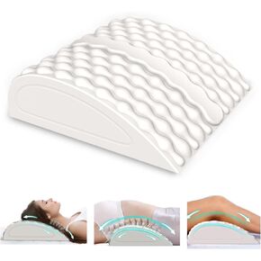 Wedge Pillow for Back Neck Leg Pain Relief, Ergonomic Back Lumbar Support Pillow, Sciatica Firm Pillow with Stretcher & Massage Physical Therapy, Knee Pillow for Lower Back Cervical Shoulder Hip