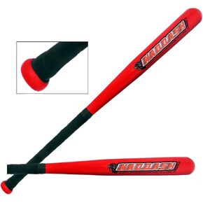 33 Inch Self Defense Baseball Bat Red Barrel & Black Grip Beech Wood/Poplar Wood/Solidwood for Youth & Adult 19 oz & Barrel 2.25 Inches/only for Self Defense & Home Defense by Naqqash Sports