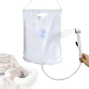 Inflatable Shampoo Basin Set - Portable Bedside Shower System Hair Washing for Disabled Elderly Bed Easy, Bedridden, Pregnancy or Patient(4 Items Include)