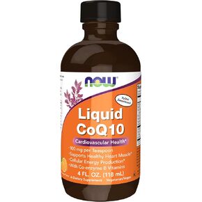 NOW Supplements, CoQ10 Liquid, 100 mg per Teaspoon, with Co-enzyme B Vitamins, Sweetened with Xylitol, 4-Ounce
