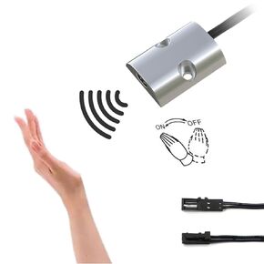 VST Motion Sensor Light Switch, IR Handwave Activated Dimmable Light Switch for Closet Light LED Strip Light Under Cabinet lightingt with 12V JST Male and Female Connector (DC 12/24V 3A)