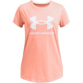 Under Armour Girls' Live Sportstyle Graphic Short-Sleeve T-Shirt, (896) Aero Orange / / White, Large
