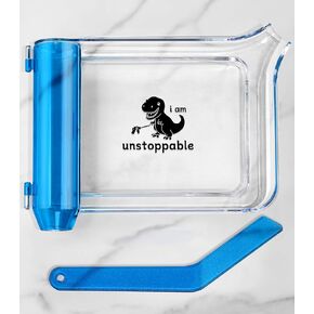 Plifal Pill Counting Counter Tray with Spatula - Medicine Bottle Print Dual Channel Design Pharmacy Medicine Sorting Tray with Funny Reminder Labels Design, Equipped with L-Shaped Spatula