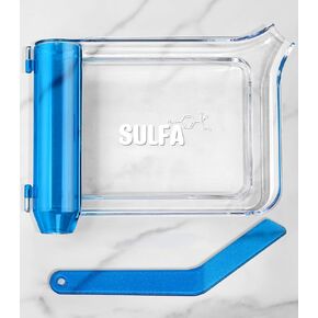 Plifal Pill Counting Counter Tray with Spatula - Medicine Bottle Print Dual Channel Design Pharmacy Medicine Sorting Tray with Funny Reminder Labels Design, Equipped with L-Shaped Spatula