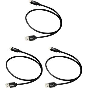 RNDs USB-C إلى USB-A (3.0) كابل شاحن سريع قصير بطول 1.5 قدم (6 عبوات) مع مقاومة سحب 56 كيلو أوم لـ: Pixel، HTC، LG، Samsung Galaxy (S9، S9 Plus، S8، S8 Plus، نوت (8، 9))، جميع الأجهزة من النوع C (أسود) in Kuwait