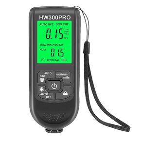 Paint Thickness Gauge, Digital Meter for Automotive Coating Thickness Gauge Tester, LCD Display Paint Mil Thickness Meter Gauge for Used Car Paint Depth Meter 0-2000um(Black)