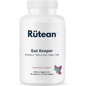 Gut Keeper - Psyllium Husk, Slippery Elm Bark, Ginger Root, Inulin - Digestive and Immune Support - 60 Capsules