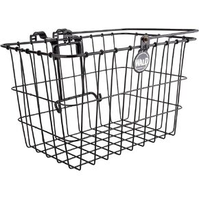 Wald 3133 Front Quick Release Bicycle Basket with Bolt on Clamp (14.5 x 9.5 x 9, Black)