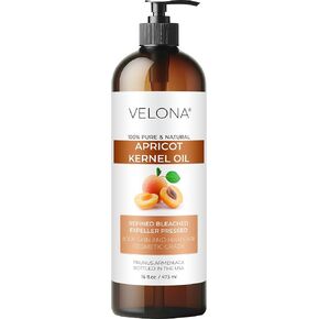 velona Apricot Kernel Oil 16 fl oz | 100% Pure and Natural Carrier Oil | Refined, Expeller Pressed | Hair, Body and Skin Care | Use Today - Enjoy Results
