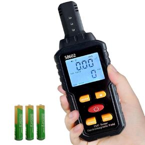 EMF Meter,3 in 1 Digital Electromagnetic Field Radiation Detector,S8602 EMF Detector,EMF Reader Tester,EMF Inspection,Ghost Hunting Equipment Kit for Home Office Outdoor