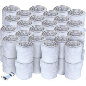 48 Pack Traditional Sport Bandages Sporting Gauze for Box Vendas Deportivas set of Athletic Gauzes for Hand Wraps used in Mexican Boxing Gloves Combat Sports MMA & Martial Arts 2" x 16.5 ft Long