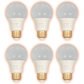 GoodBulb 60 Watt Replacement – 9 Watt Rough Service LED A19 – Pure White – 800 Lumens – 5000 Kelvin – Non Dimmable - Long-Lasting 25,000 Hours (6 Pack)