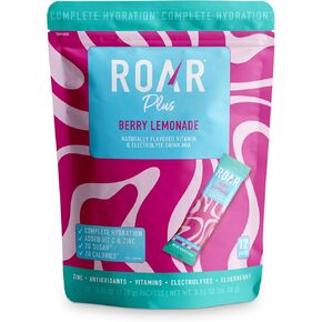 Roar Complete Hydration Powder Plus - Hydration Packets with Zinc and Elderberry - Electrolytes Powder No GMOs, Gluten Free - Berry Lemonade - 12 pc in Kuwait