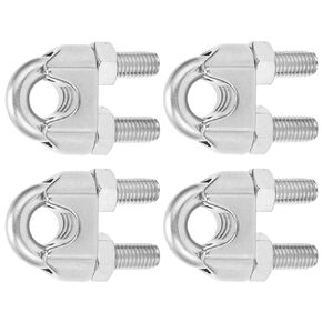 4pcs 9/16 Inch M14 Stainless Steel Wire Rope Cable Clip Clamp U Bolt Saddle Fastener