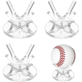 3 Pcs Acrylic Small Ball Stand Holder, Acrylic Baseball Holder Ball Display Holder Acrylic Ball Stand Holder for Golf Baseball Spheres Display