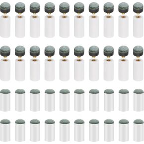 40pcs Replacement Tips for Pool Cues Snooker, White Pool Cue Stick Tips Billiard Cue Tips Replacement Pool Table Accessories No Glue or Tool Cue Tips Pool Stick Tips