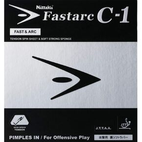 ニッタク(Nittaku) 卓球 ラバー ファスタークC-1 裏ソフト テンション NR-8706(スピン) ブラック 厚