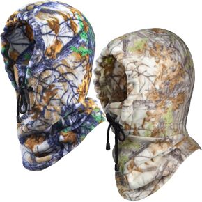 2pcs Hunting Face Mask,Winter Camouflage Balaclava Face Mask,Hunting Balaclava Ski Warmer Face Cover for Men Hunting