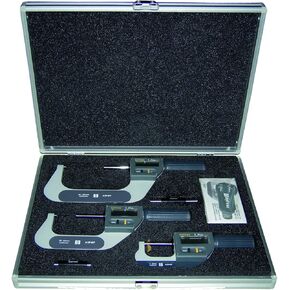 Fowler 54-815-111-0 Lifetime Warranty Rapid-Mic Digital Micrometer Set, 54-815-111, 0-4" Measuring Range