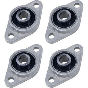 4pcs KFL08 Bore 8mm FL08 Zinc Alloy Pillow Block Flange Bearing Self-Alignment KFL08