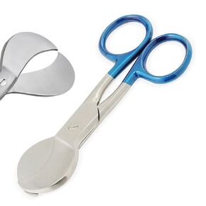 AAProTools Umbilical Cord Scissors 4" Blue Coating Handle (USA Pattern) for Veterinary Instruments