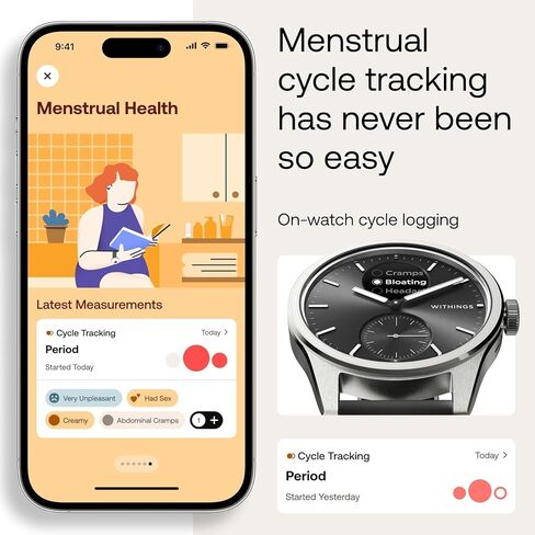 Withings ScanWatch 2 - ساعة ذكية هجينة، مراقبة معدل ضربات القلب، تعقب اللياقة البدنية، تعقب الدورة، مراقبة النوم، تعقب GPS، عمر البطارية 30 يومًا، متوافق مع Android وApple، HSA/FSA in Saudi Arabia