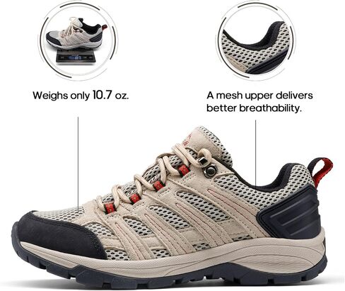 NORTIV 8 Women's Lightweight Hiking Shoes | Breathable Walking Sneakers Slip-Resistant For Outdoor Work Travel Daily Wear Wander in Saudi Arabia