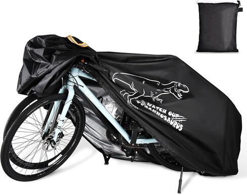 Bike Cover for 1, 2 or 3 Bikes Outdoor Waterproof, Heavy Duty Bicycle Cover with Reflective Strips Storage Bag Rain Dust UV Wind Proof Bike Tarp for Mountain Road Electric Bike in Saudi Arabia