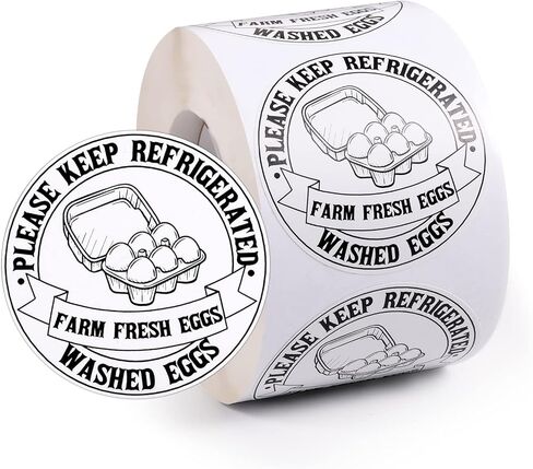 2 inch Farm Fresh Eggs Carton Labels, Colorful Round Farm Fresh Stickers Egg Carton Stickers, Farm Fresh Egg Labels Egg Packaging Stickers for Chicken Eggs Carton Labels (500pcs) in Saudi Arabia