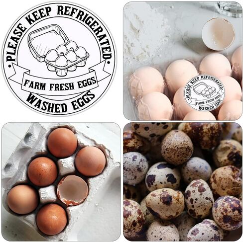 2 inch Farm Fresh Eggs Carton Labels, Colorful Round Farm Fresh Stickers Egg Carton Stickers, Farm Fresh Egg Labels Egg Packaging Stickers for Chicken Eggs Carton Labels (500pcs) in Saudi Arabia
