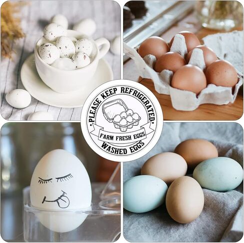 2 inch Farm Fresh Eggs Carton Labels, Colorful Round Farm Fresh Stickers Egg Carton Stickers, Farm Fresh Egg Labels Egg Packaging Stickers for Chicken Eggs Carton Labels (500pcs) in Saudi Arabia