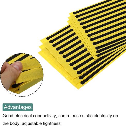 MECCANIXITY 20pcs ESD Anti Static Foot Heel Ground Straps 11.8/23.6 Inch Disposable Adjustable for Grounding Removing Static in Saudi Arabia