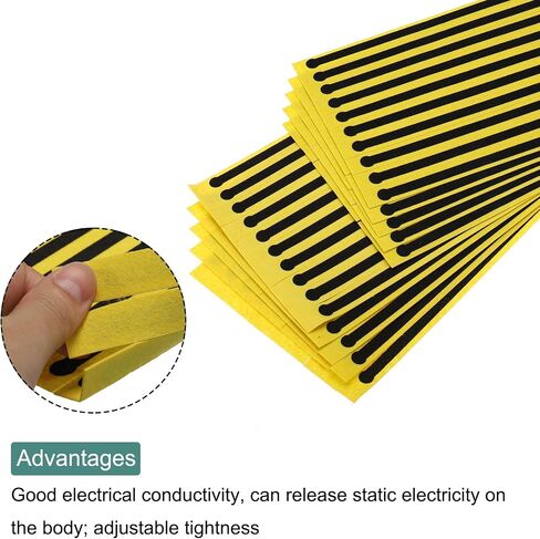 MECCANIXITY 20pcs ESD Anti Static Foot Heel Ground Straps 11.8/23.6 Inch Disposable Adjustable for Grounding Removing Static in Saudi Arabia