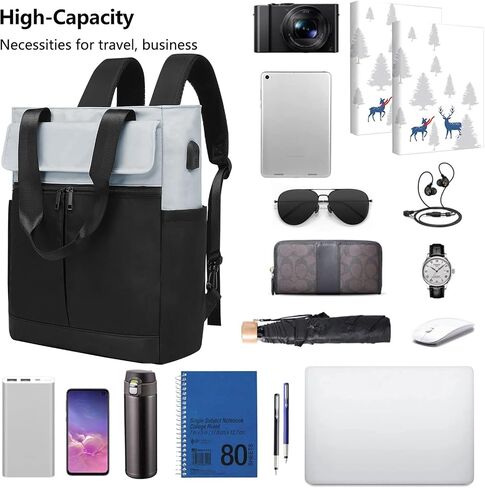 Travel Laptop Backpack 15.6 Inch Work Business Backpacks Purse with USB Port,Carry On Backpack for Men and Women,Water Resistant College Backpacks Airline Approved Business Personal Item Travel Bag in Saudi Arabia