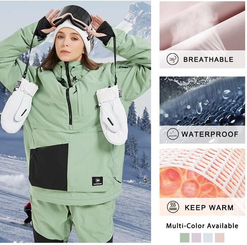 SNOWVERB Womens Mens Insulated Waterproof Snowboarding Mountain Jackets with Hood Skiing Coat Snowboard Winter Ski Jacket in Kuwait