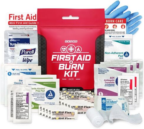 Advanced First Aid & Burn Kit, Comprehensive Burn First Aid Kit with Dressings, Burn Cream & Gauze, Portable First Aid Kit for Home, Office, Car & Travel, 3-Pack in Saudi Arabia