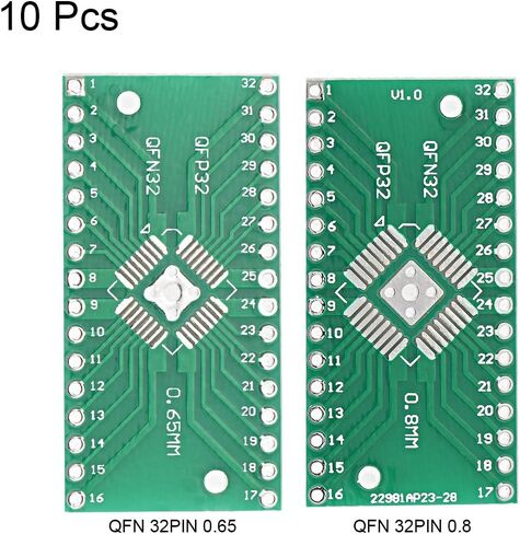 Uxcell QFN 32PIN 0.65 / QFN 32PIN 0.8 إلى DIP محول PCB مجلس الأجهزة المثبتة على السطح محول 10 قطعة in Saudi Arabia