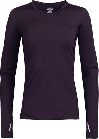Hot Chillys Women's Micro-Elite Chamois UPF 30 Sun Protection 4-Way Stretch Thermal Long Sleeve Crewneck Base Layer Top in Kuwait