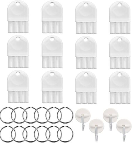 Venforze Toilet Paper Dispenser Key Set, 6Pcs Universal Key Compatible for Georgia Pacific and Other Brands (6 Silvery Key & 6 Keyrings & 2 Hooks) in Saudi Arabia