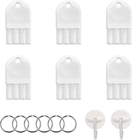 Venforze Toilet Paper Dispenser Key Set, 6Pcs Universal Key Compatible for Georgia Pacific and Other Brands (6 Silvery Key & 6 Keyrings & 2 Hooks) in Saudi Arabia
