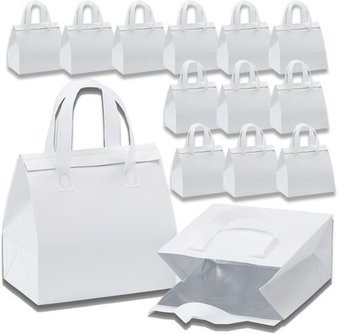 100 Pcs Insulated Take Away Bags, Disposable Lunch Bags For Food Takeaways, Coffee, Milk Tea, Seafood, Pizza, For Restaurants And Grocery Shops 9.5 x 6 x 10 In (white) in Saudi Arabia